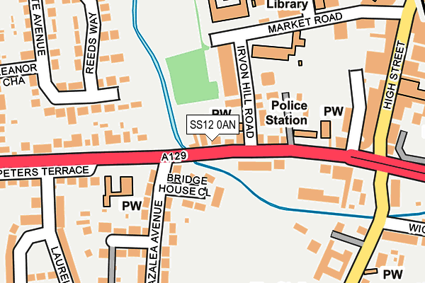 SS12 0AN map - OS OpenMap – Local (Ordnance Survey)