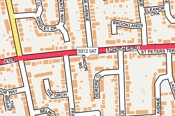 SS12 0AT map - OS OpenMap – Local (Ordnance Survey)