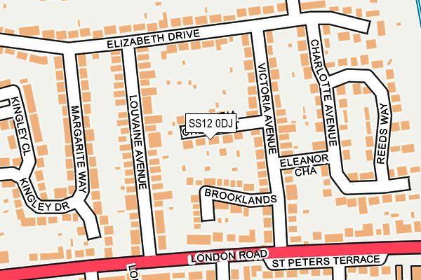 SS12 0DJ map - OS OpenMap – Local (Ordnance Survey)