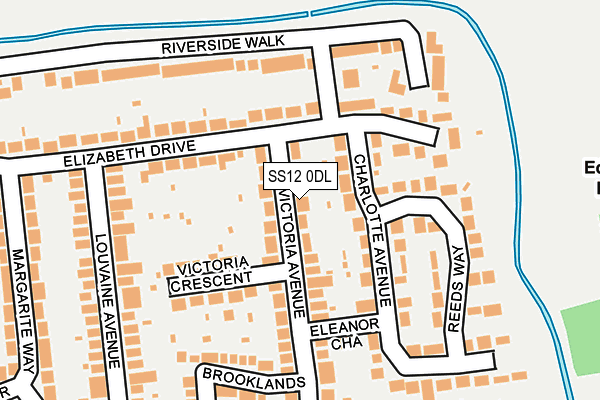 SS12 0DL map - OS OpenMap – Local (Ordnance Survey)