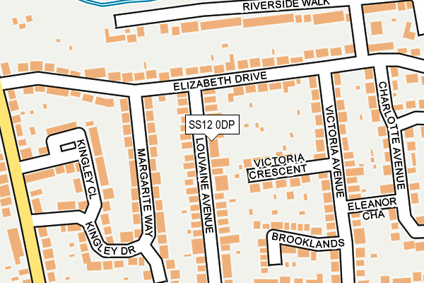 SS12 0DP map - OS OpenMap – Local (Ordnance Survey)