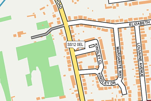 SS12 0EL map - OS OpenMap – Local (Ordnance Survey)