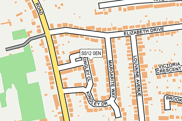 SS12 0EN map - OS OpenMap – Local (Ordnance Survey)