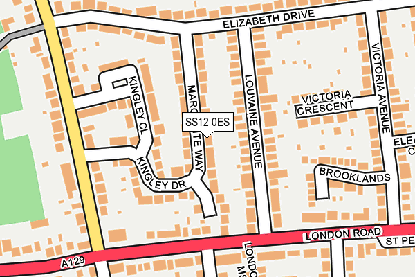 SS12 0ES map - OS OpenMap – Local (Ordnance Survey)