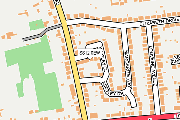 SS12 0EW map - OS OpenMap – Local (Ordnance Survey)
