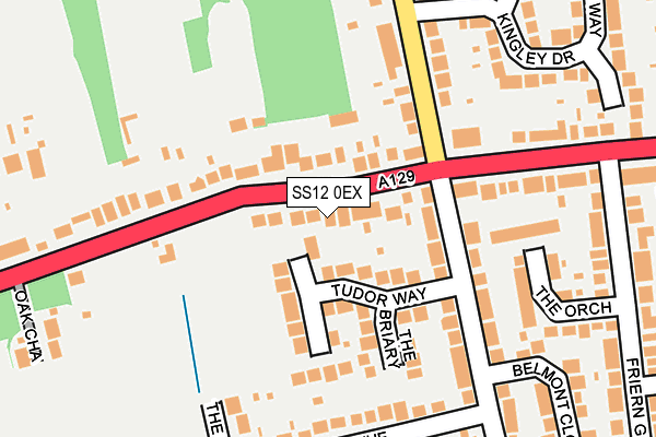 SS12 0EX map - OS OpenMap – Local (Ordnance Survey)
