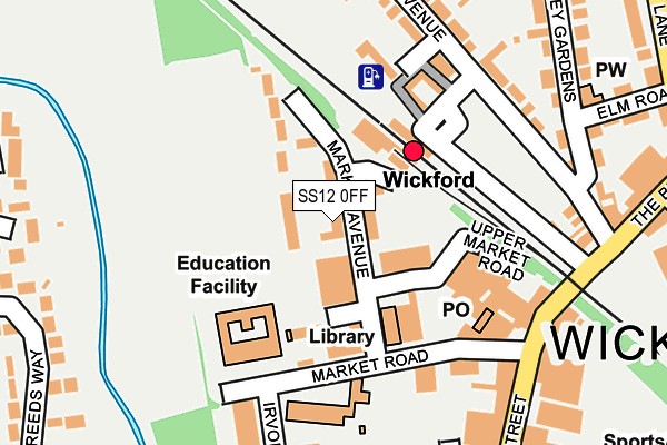 SS12 0FF map - OS OpenMap – Local (Ordnance Survey)