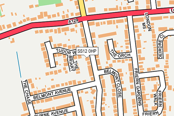 SS12 0HP map - OS OpenMap – Local (Ordnance Survey)