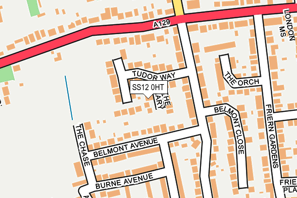 SS12 0HT map - OS OpenMap – Local (Ordnance Survey)