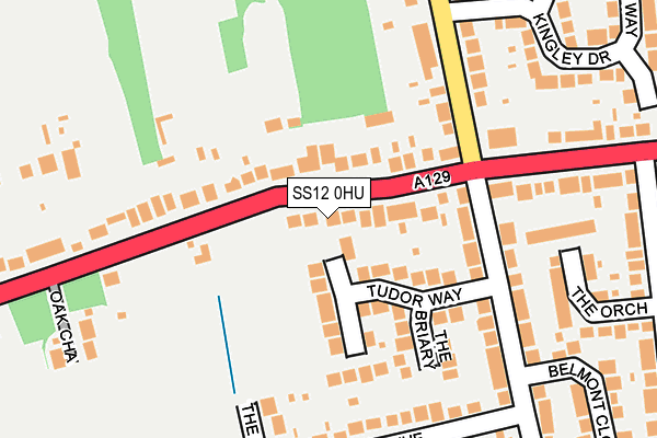 SS12 0HU map - OS OpenMap – Local (Ordnance Survey)