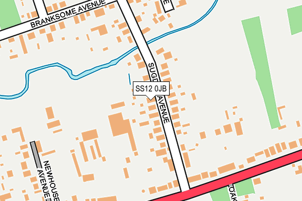 SS12 0JB map - OS OpenMap – Local (Ordnance Survey)