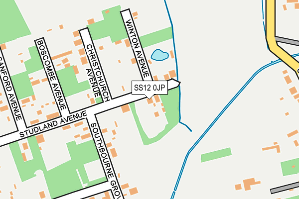SS12 0JP map - OS OpenMap – Local (Ordnance Survey)