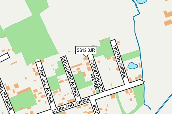 SS12 0JR map - OS OpenMap – Local (Ordnance Survey)