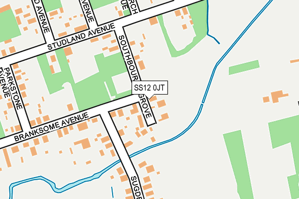 SS12 0JT map - OS OpenMap – Local (Ordnance Survey)