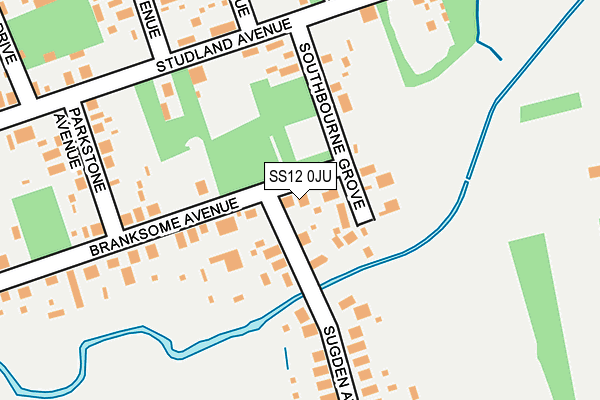 SS12 0JU map - OS OpenMap – Local (Ordnance Survey)