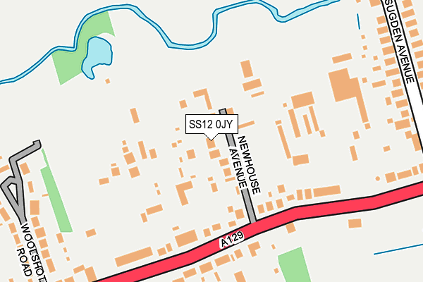 SS12 0JY map - OS OpenMap – Local (Ordnance Survey)