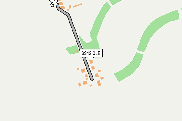 SS12 0LE map - OS OpenMap – Local (Ordnance Survey)