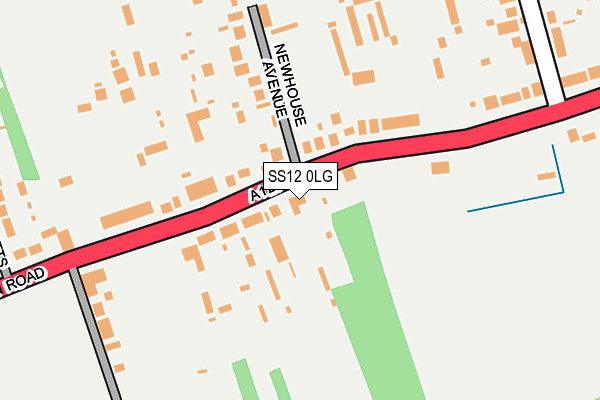 SS12 0LG map - OS OpenMap – Local (Ordnance Survey)