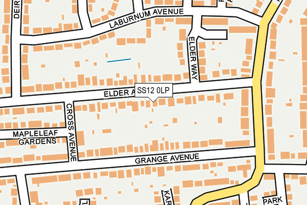 SS12 0LP map - OS OpenMap – Local (Ordnance Survey)