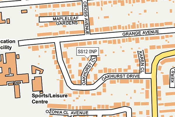 SS12 0NP map - OS OpenMap – Local (Ordnance Survey)