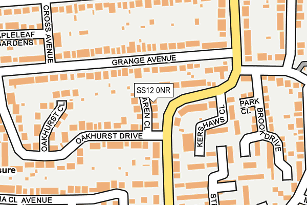 SS12 0NR map - OS OpenMap – Local (Ordnance Survey)