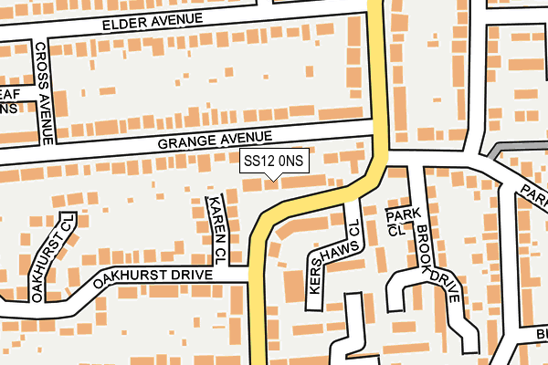 SS12 0NS map - OS OpenMap – Local (Ordnance Survey)