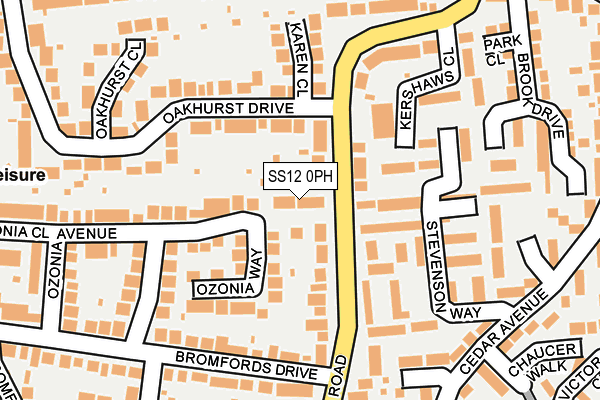 SS12 0PH map - OS OpenMap – Local (Ordnance Survey)