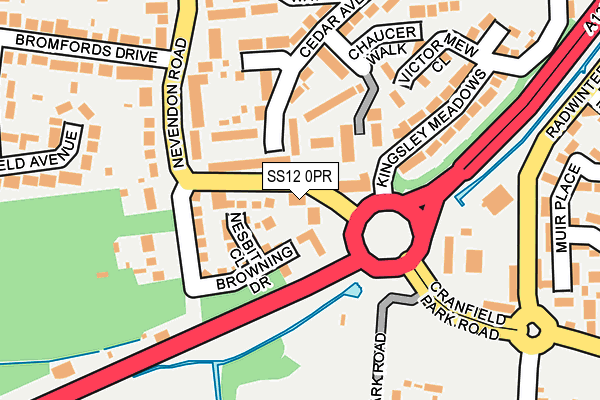 SS12 0PR map - OS OpenMap – Local (Ordnance Survey)