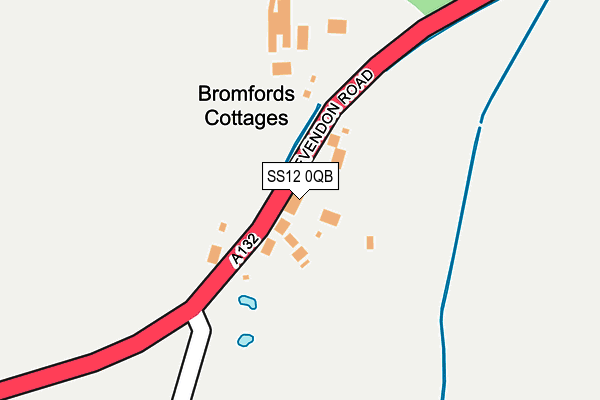 SS12 0QB map - OS OpenMap – Local (Ordnance Survey)