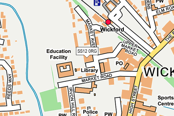 SS12 0RG map - OS OpenMap – Local (Ordnance Survey)