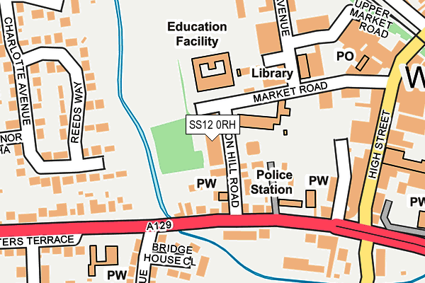 SS12 0RH map - OS OpenMap – Local (Ordnance Survey)