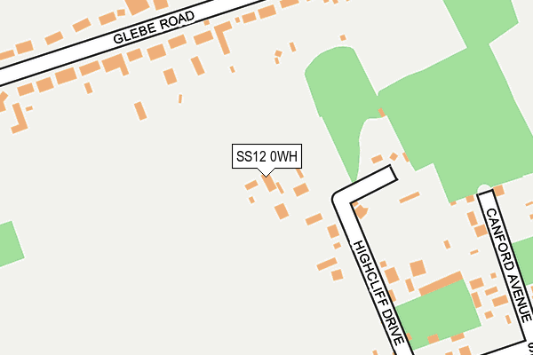 SS12 0WH map - OS OpenMap – Local (Ordnance Survey)