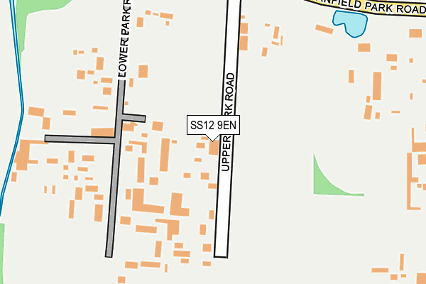 SS12 9EN map - OS OpenMap – Local (Ordnance Survey)