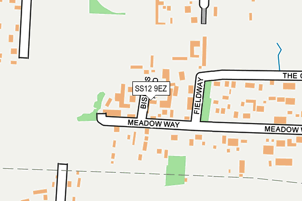 SS12 9EZ map - OS OpenMap – Local (Ordnance Survey)