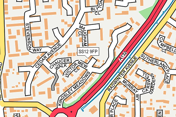 SS12 9FP map - OS OpenMap – Local (Ordnance Survey)