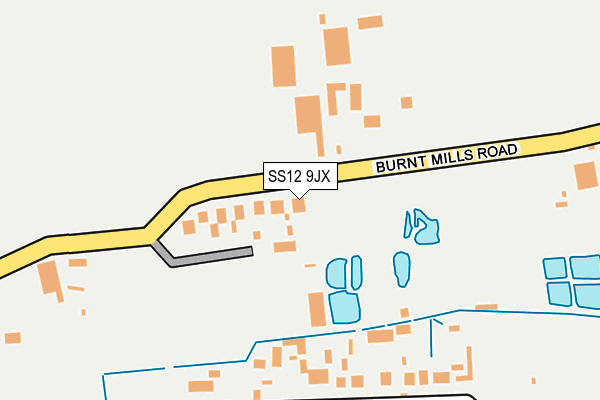 SS12 9JX map - OS OpenMap – Local (Ordnance Survey)