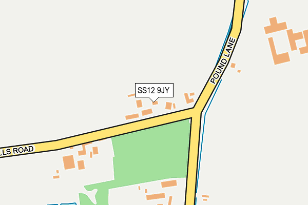 SS12 9JY map - OS OpenMap – Local (Ordnance Survey)