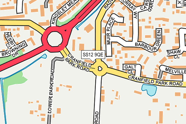 SS12 9QE map - OS OpenMap – Local (Ordnance Survey)