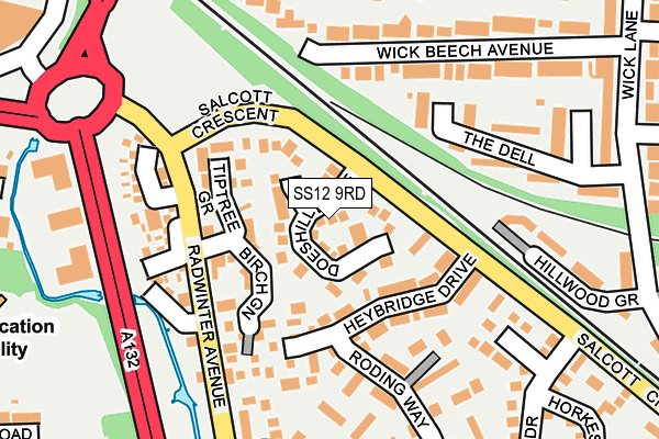 SS12 9RD map - OS OpenMap – Local (Ordnance Survey)