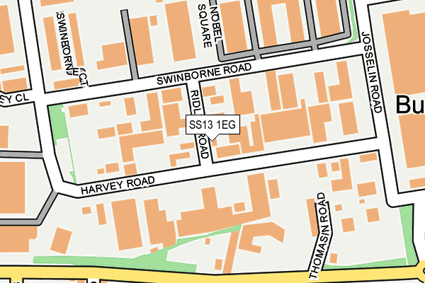 SS13 1EG map - OS OpenMap – Local (Ordnance Survey)