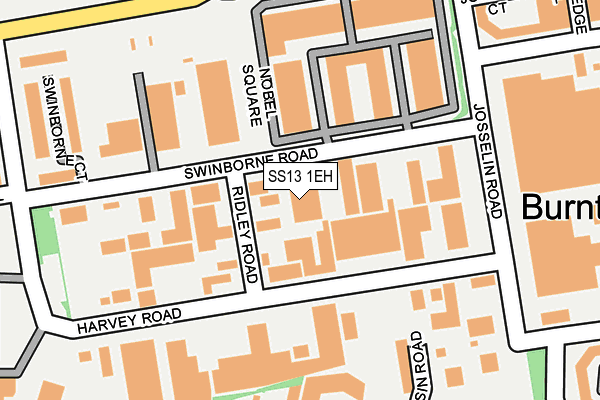 SS13 1EH map - OS OpenMap – Local (Ordnance Survey)