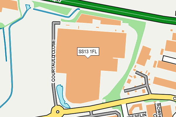 SS13 1FL map - OS OpenMap – Local (Ordnance Survey)