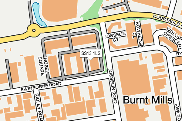 SS13 1LS map - OS OpenMap – Local (Ordnance Survey)