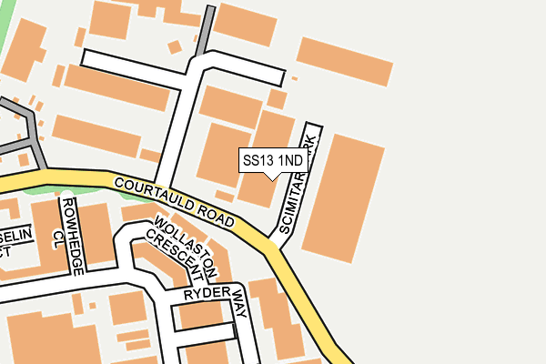 SS13 1ND map - OS OpenMap – Local (Ordnance Survey)