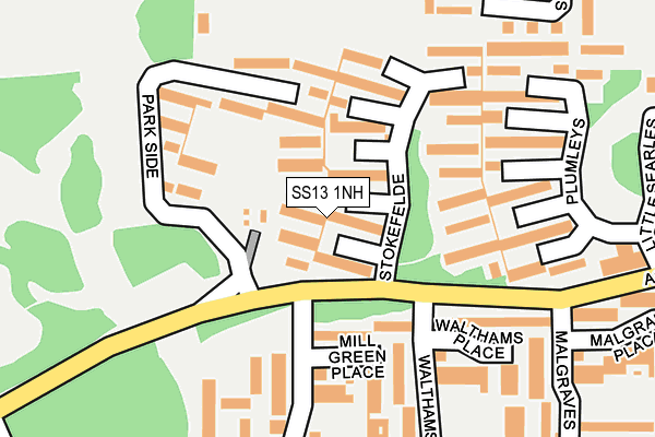 SS13 1NH map - OS OpenMap – Local (Ordnance Survey)