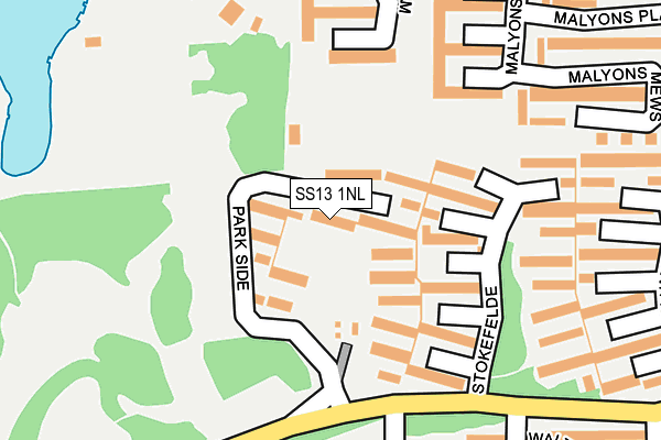 SS13 1NL map - OS OpenMap – Local (Ordnance Survey)
