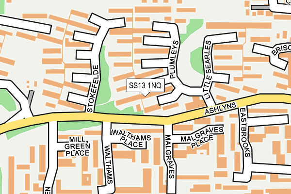 SS13 1NQ map - OS OpenMap – Local (Ordnance Survey)