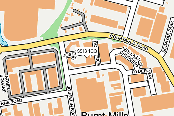 SS13 1QQ map - OS OpenMap – Local (Ordnance Survey)