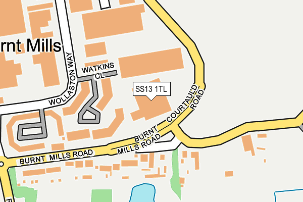 SS13 1TL map - OS OpenMap – Local (Ordnance Survey)