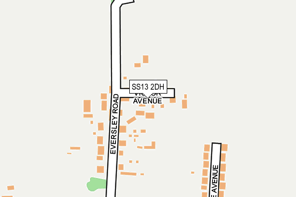 SS13 2DH map - OS OpenMap – Local (Ordnance Survey)